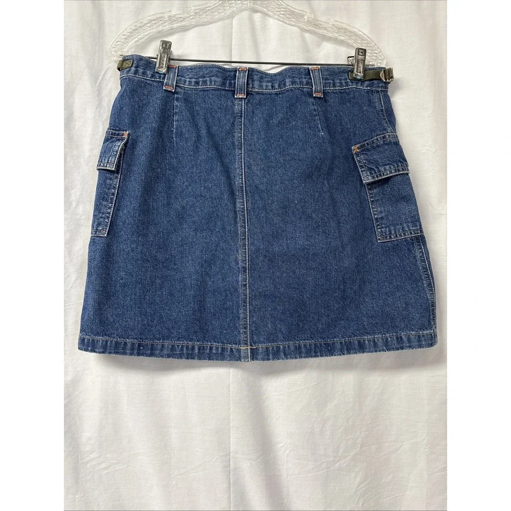 American Eagle - Mini Cargo Skirt Women’s Size 8 Blue Denim 100% Cotton